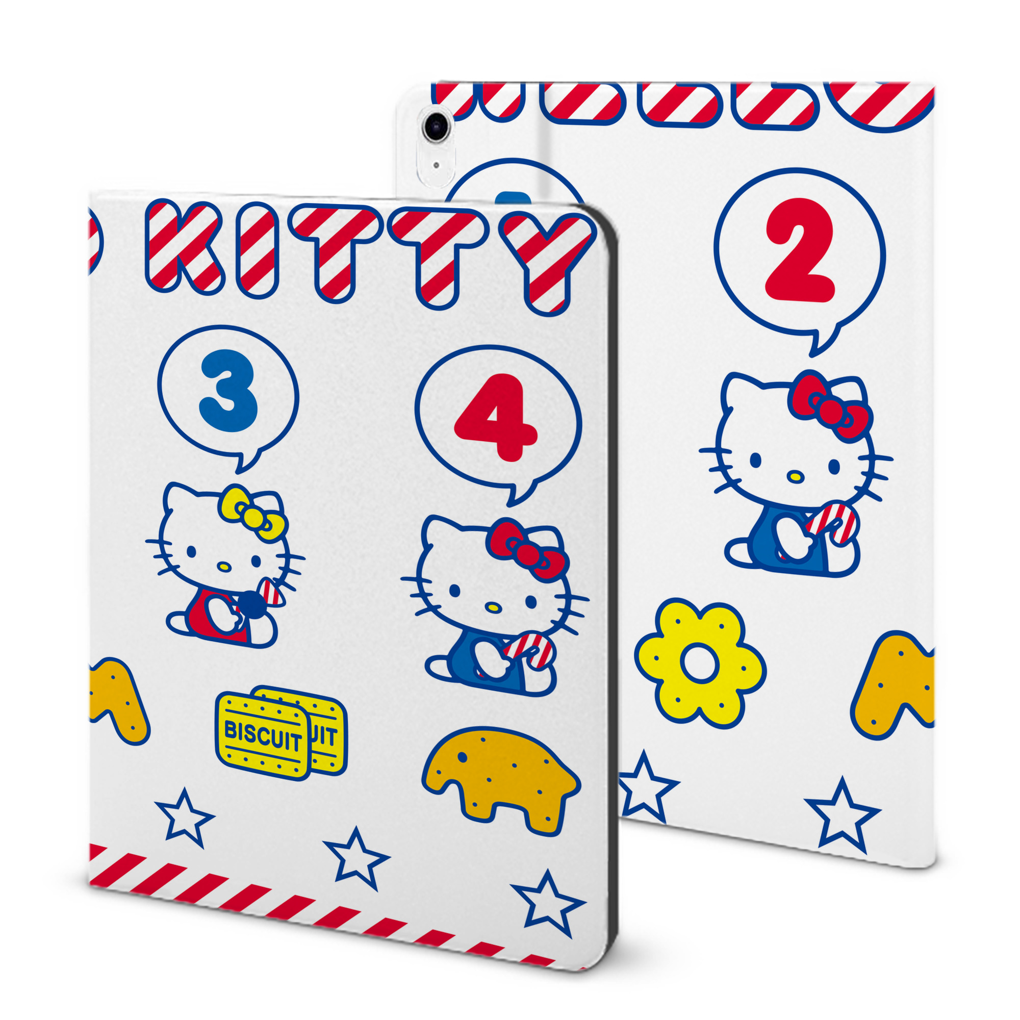 （画像用） Hello Kitty ハローキティ IPad ケース ブック型 PUレザー TPU 耐衝撃 軽量 薄型 ペン収納なし 全面保護 IPad 各モデル対応